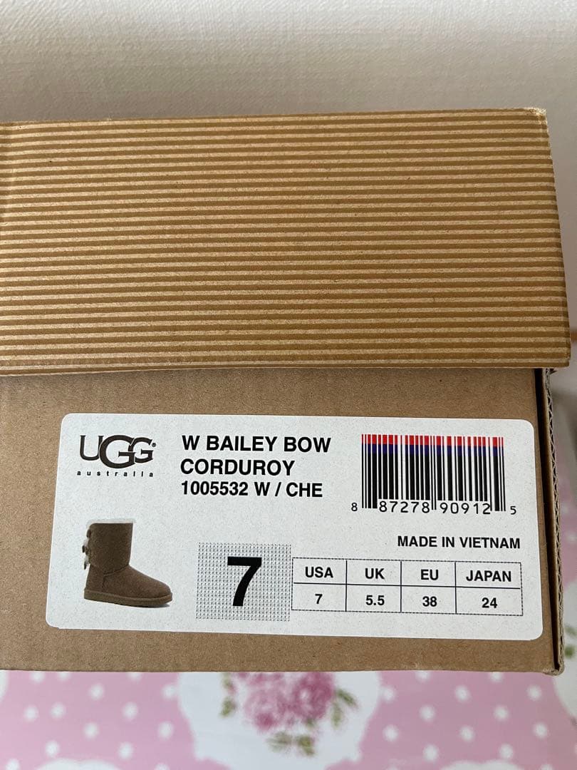 UGG★ムートンブーツ★コーデュロイリボン