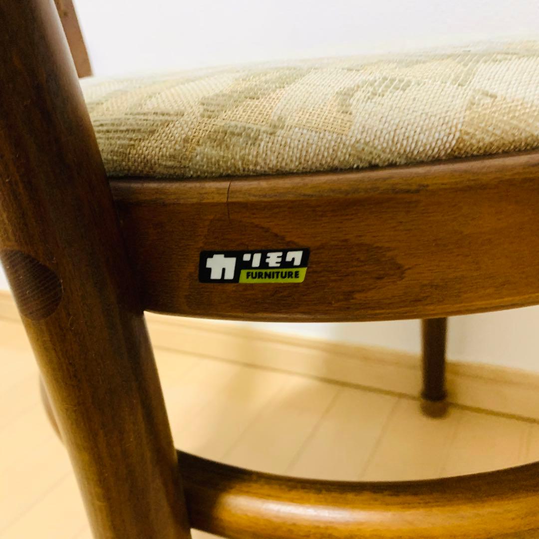 【希少】カリモク家具 ラタンバック ダイニングチェア 2脚