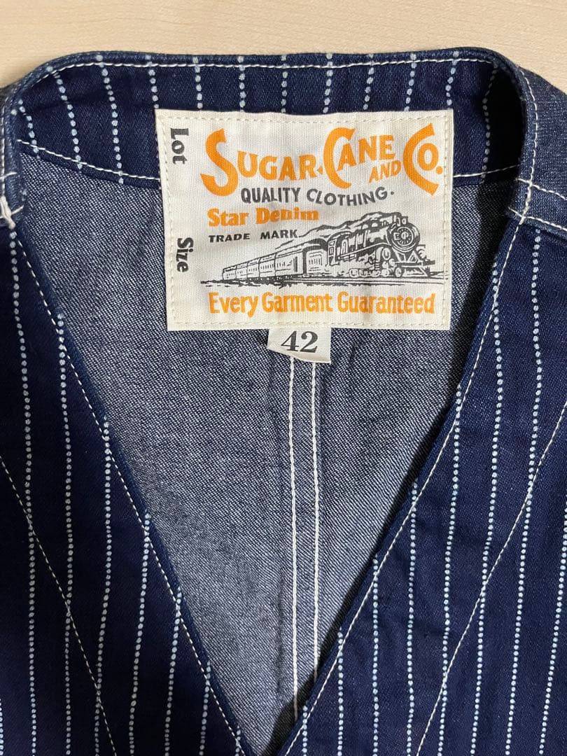 Sugar Cane & Co. ストライプベスト サイズ42