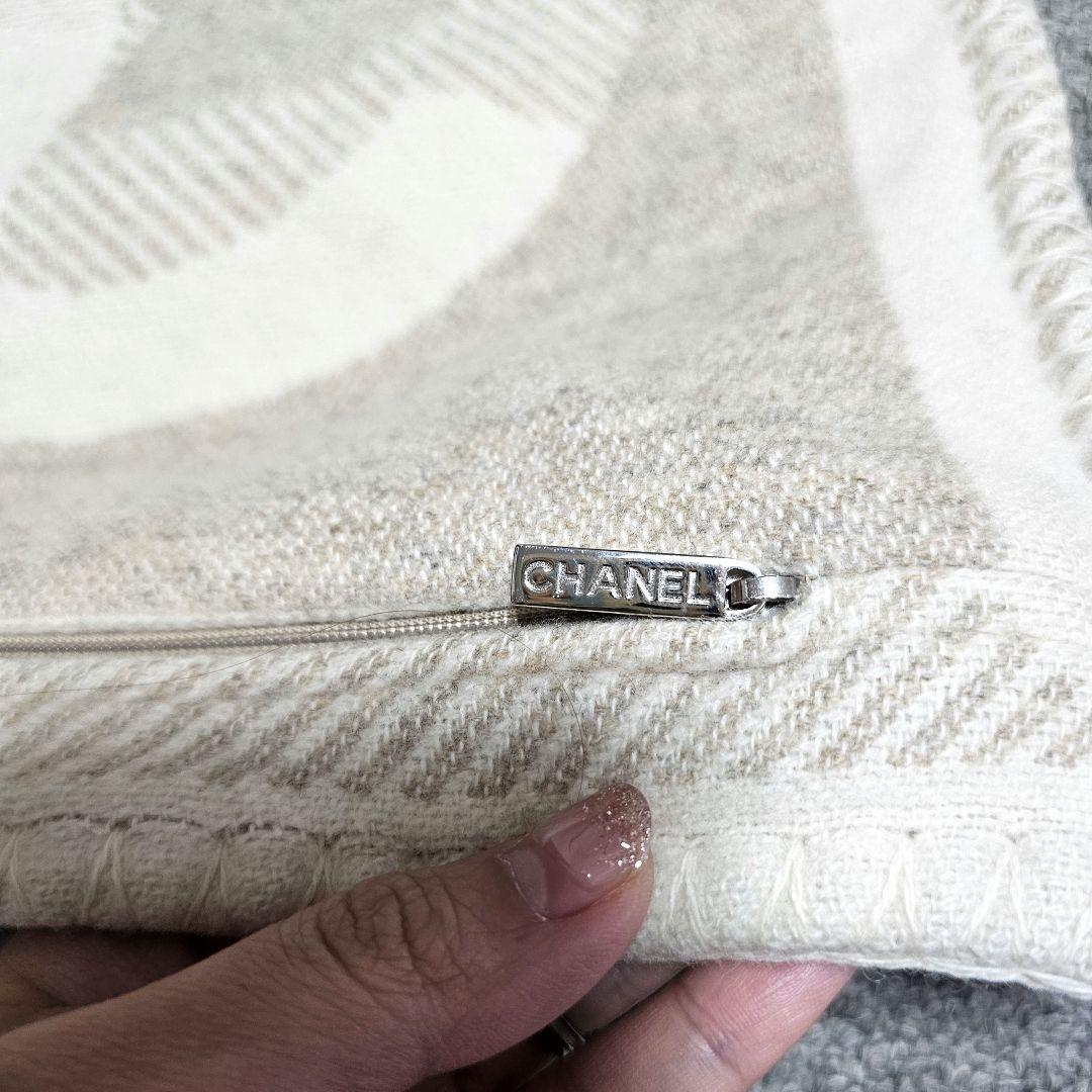 [値下げ中] CHANEL CCロゴ クッションカバー ベージュ シャネル