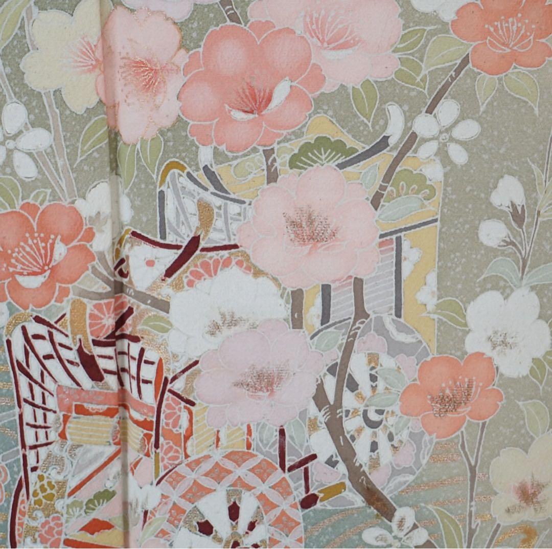 訪問着フルセット　261▪︎ 入学式　お宮参り【訪問着、袋帯、帯締め、帯揚げ】