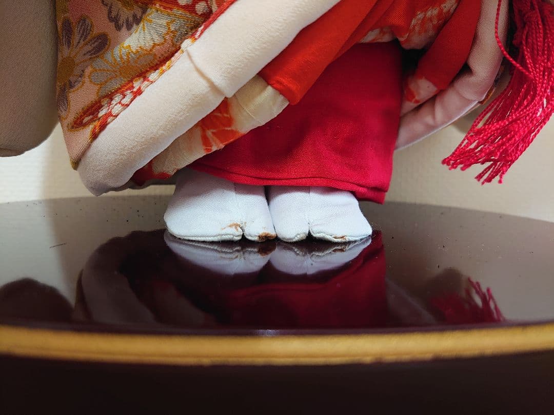 【送料込み】松寿作 市松人形 「浪花のいちまさん」立ち、座り2体セット 元箱付き