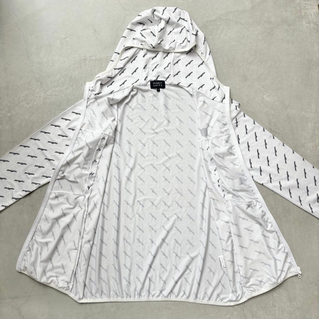 【21年モデル】PEARLY GATES ダブルジップパーカー ロゴ総柄 薄手