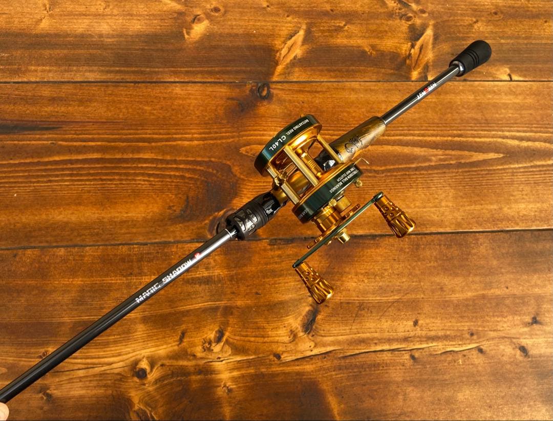 釣り竿セット　ベイトロッド　C702ML バスロッド　バス釣り　ウッドグリップ