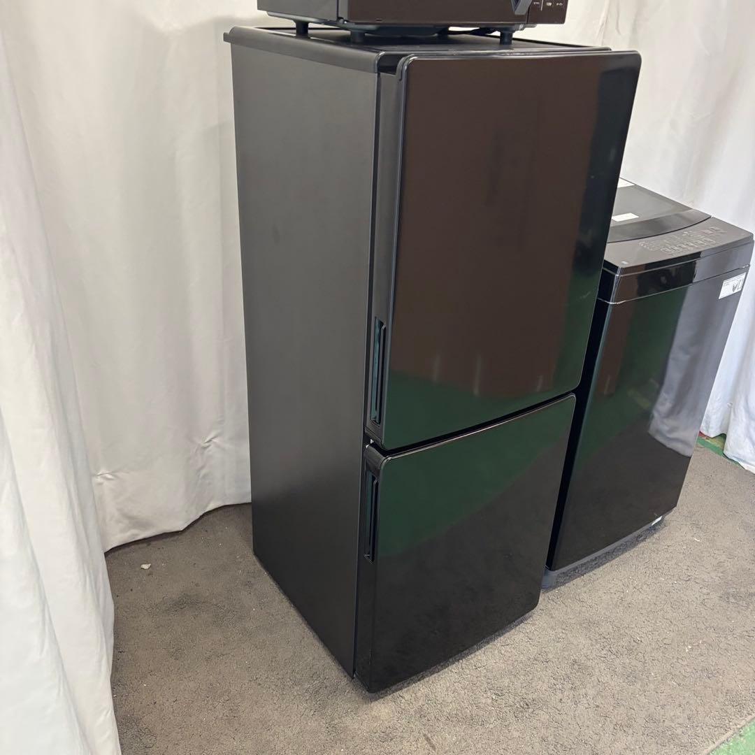 46⭕️冷蔵庫　洗濯機　電子レンジ　一人暮らし　黒　中古　安い　綺麗　設置無料