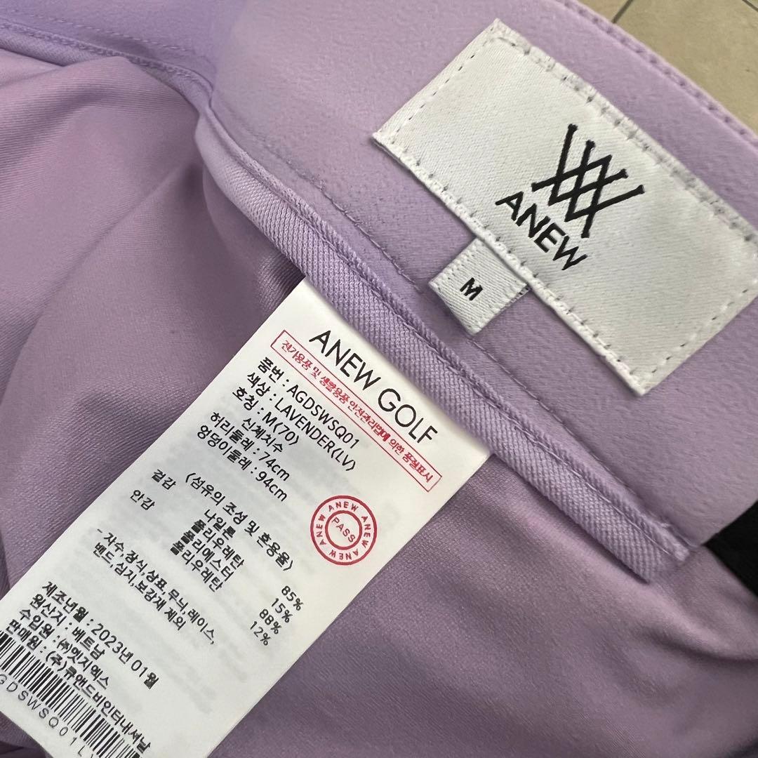 【新品】ANEW GOLF アニューゴルフ　スカート　インナーパンツ　紫　M