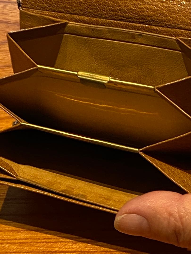 希少　レア　フランスアンティーク革製パーティーバッグk