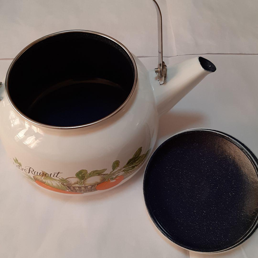 未使用　ホーロー鍋2点 & やかんセット　サンゴーホーロー　三郷陶器　昭和レトロ