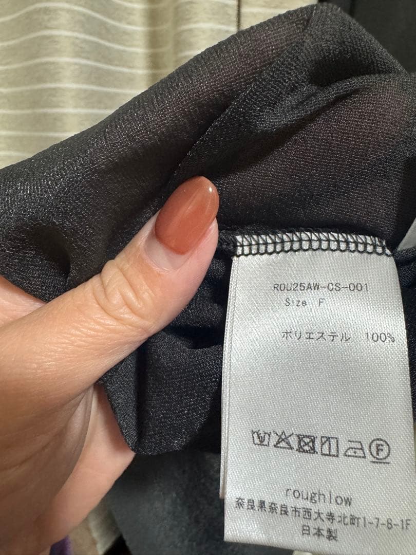 トップス roughlow Edge Sheer Tops(black