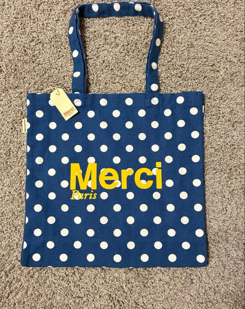 【新品タグ付き】Merci Paris ドット柄バッグ　トートバッグ