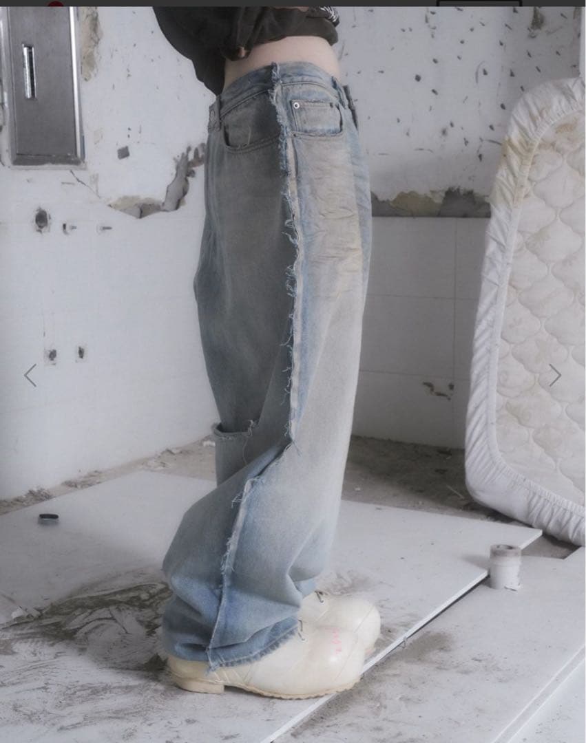 完売品PROJECT G/R TWO FACE DENIM PANTS BLK