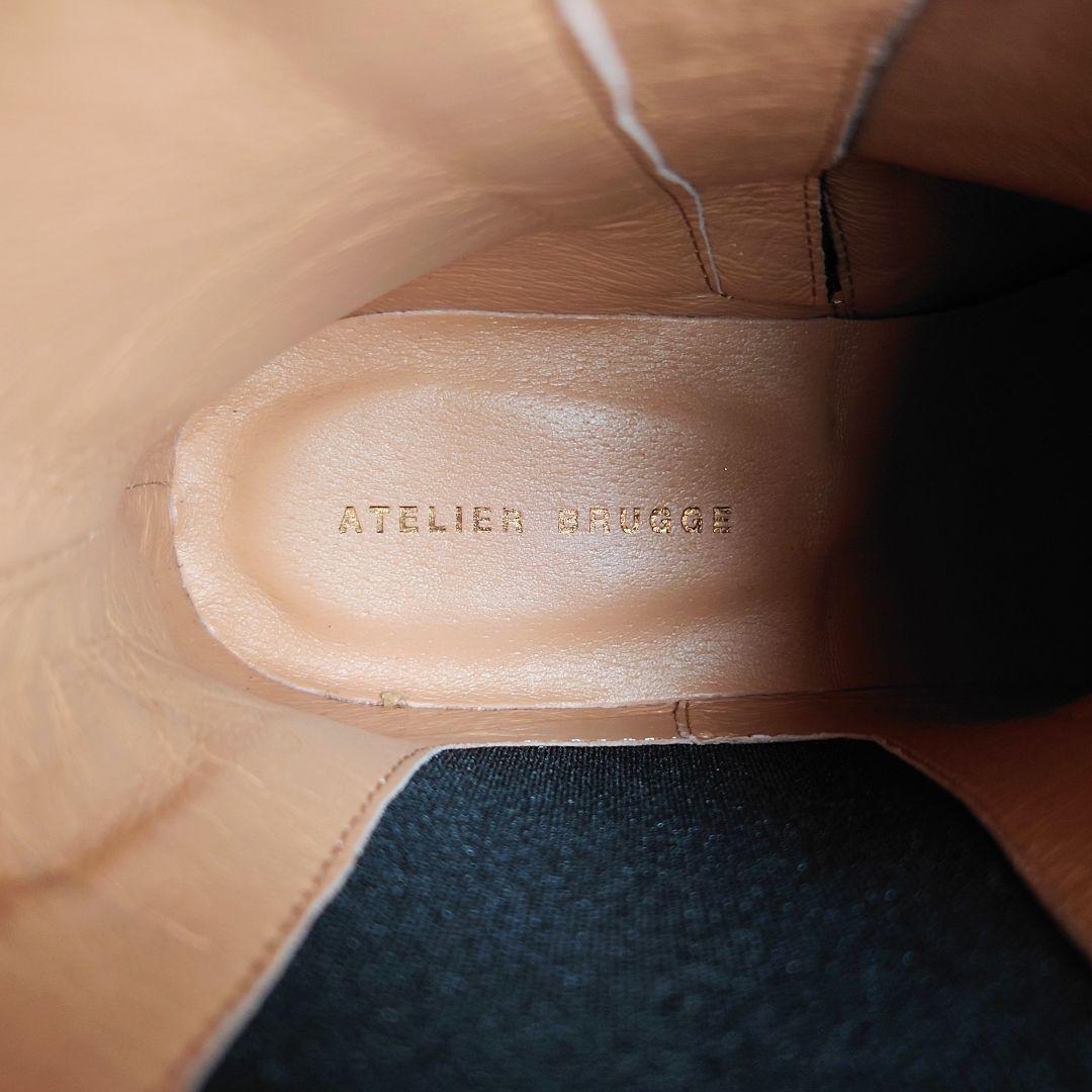 未使用 アトリエブルージュ サイドゴア レザー ブーツ タンクソール 本革