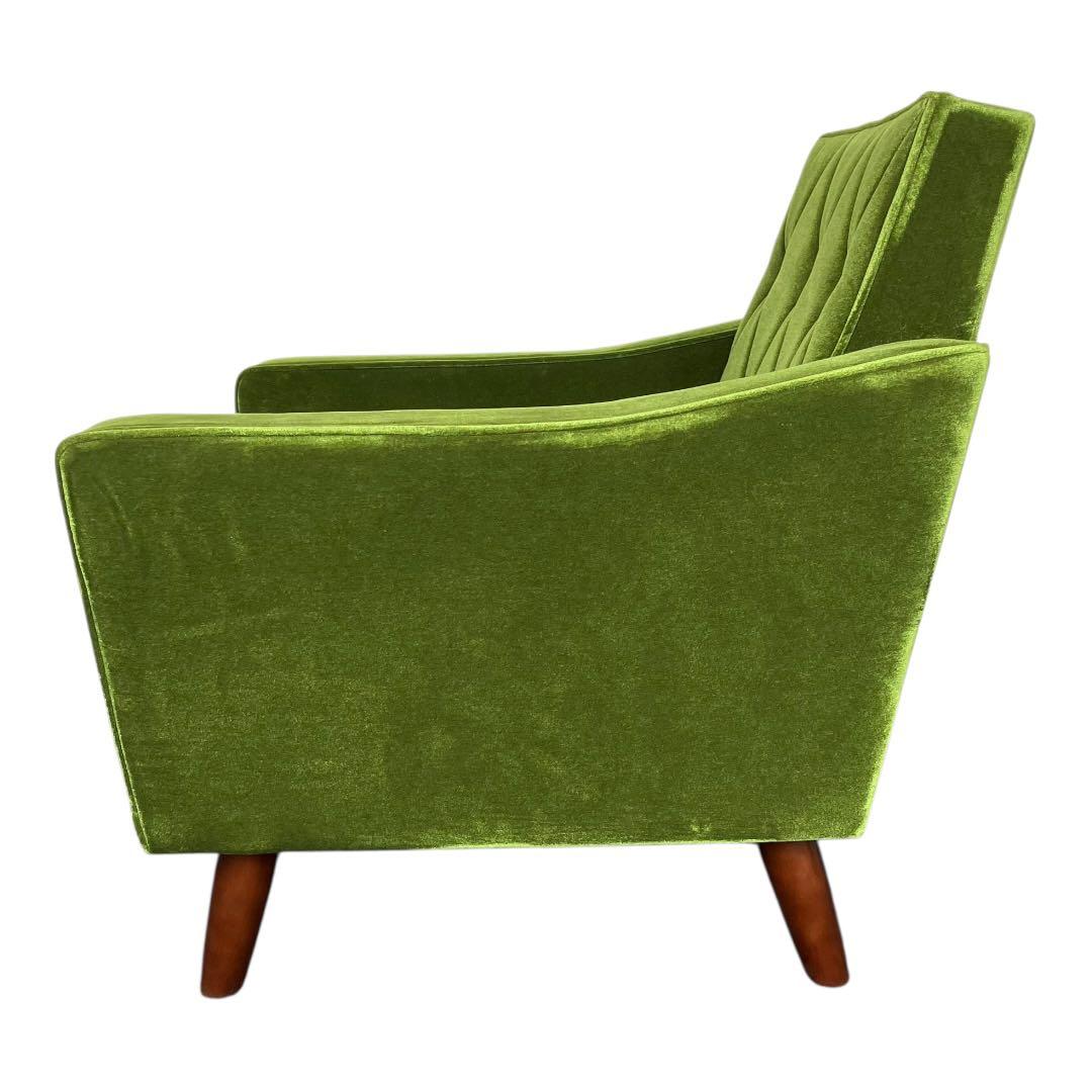カリモク60　ロビーチェア　モケットグリーン 1人掛けソファ