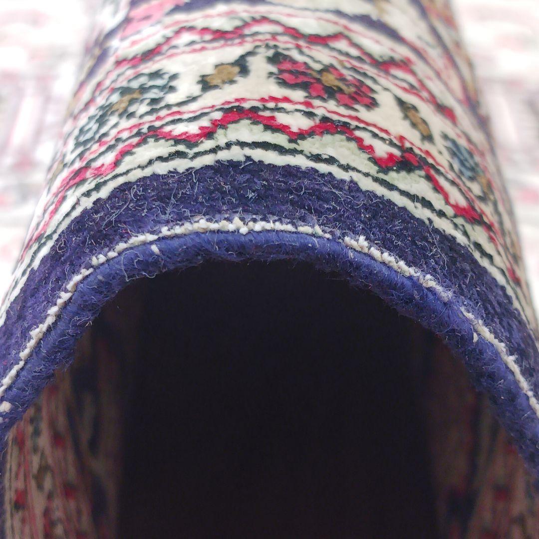 専用 Y3177-1 高級ペルシャ絨毯 クム産 手織90万ノット 130×89㎝