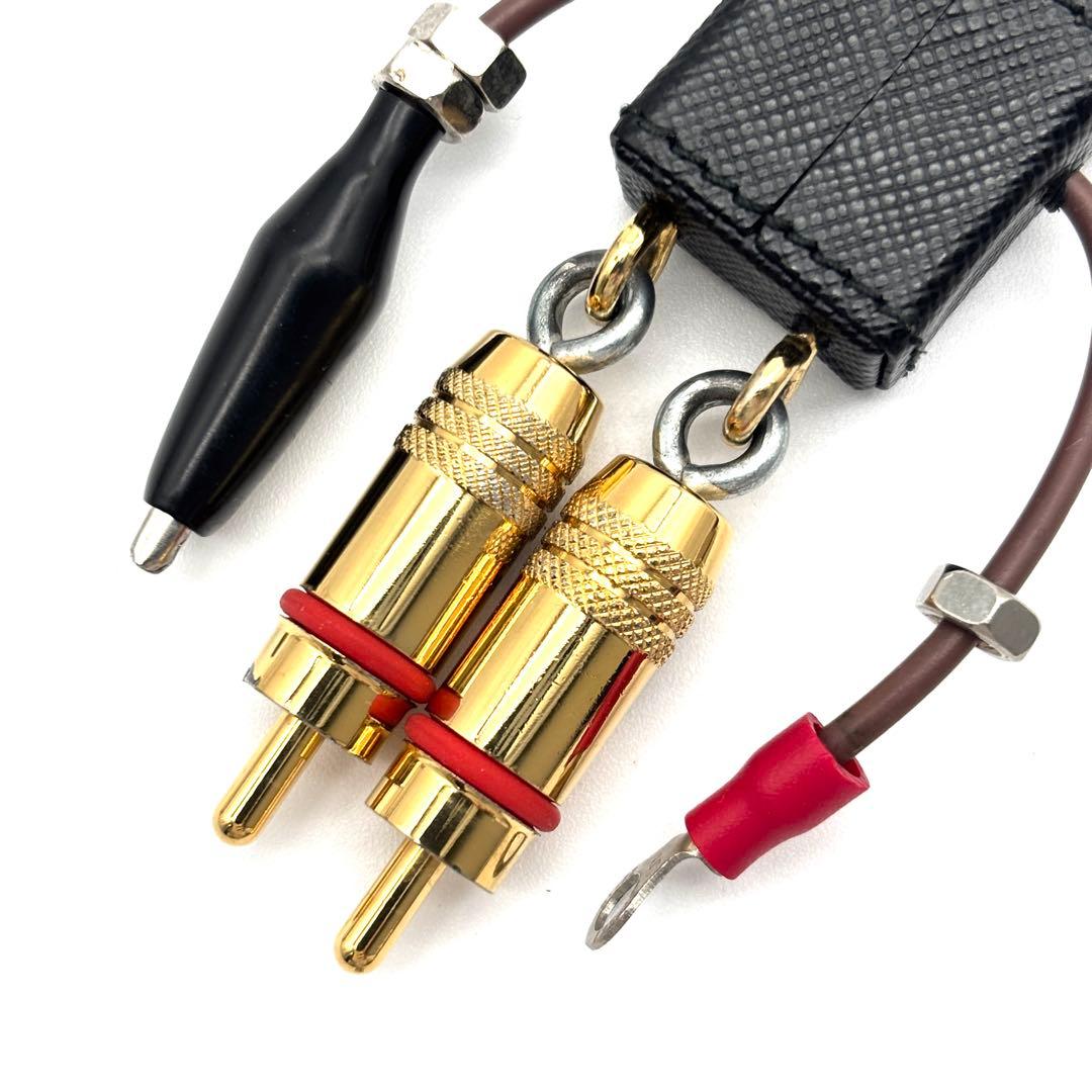 未使用級 プラダ エドワード キーホルダー ロボット 三角ロゴ サフィアーノ 黒