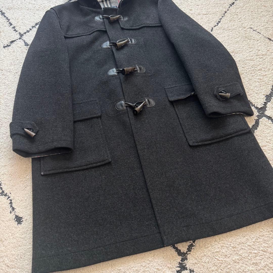 burberrys ダッフルコート　カシミヤ混　ロング　ノバチェック　グレー　L