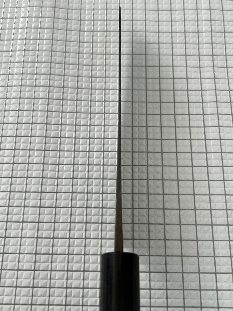 仙助 三徳 包丁 170mm 安来鋼 青紙二号 紫檀シノギ柄 黒打ち ②