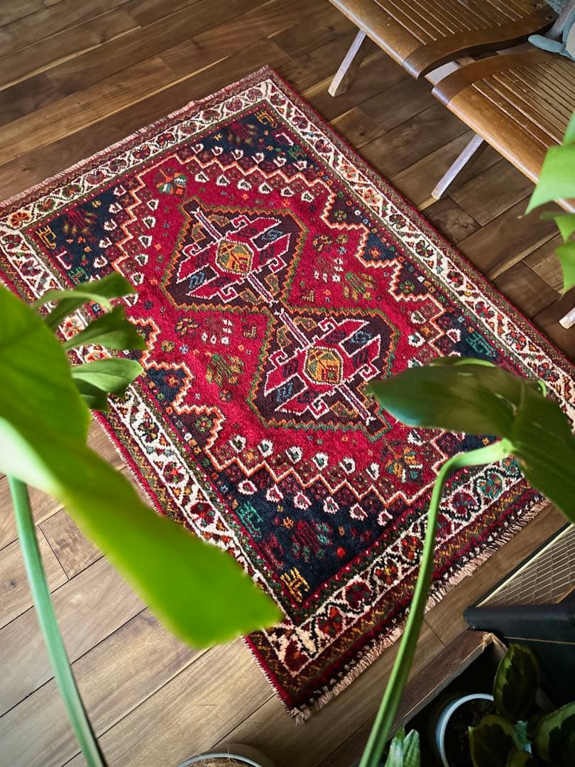 トライバルラグ　ヴィンテージラグ　ペルシャ絨毯　カシュガイ族　プリミティブアート