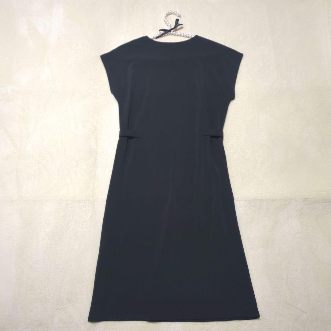 アニエスベー【新品 未使用品】Vネック ブラック ワンピース ドレス　黒　2