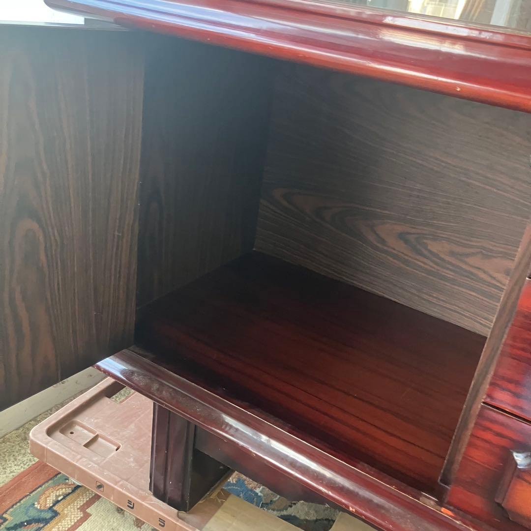 昭和レトロ ミッドセンチュリー 大型 木製サイドボード 飾り棚 古家具 古道具