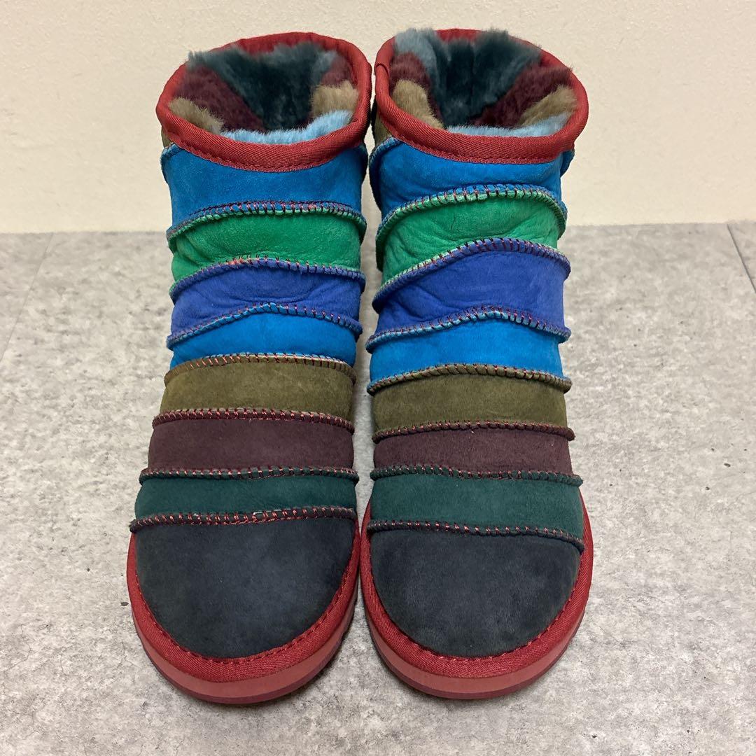 美品✨Estacion/エスタシオン　カラフルステッチ　ムートンブーツ M