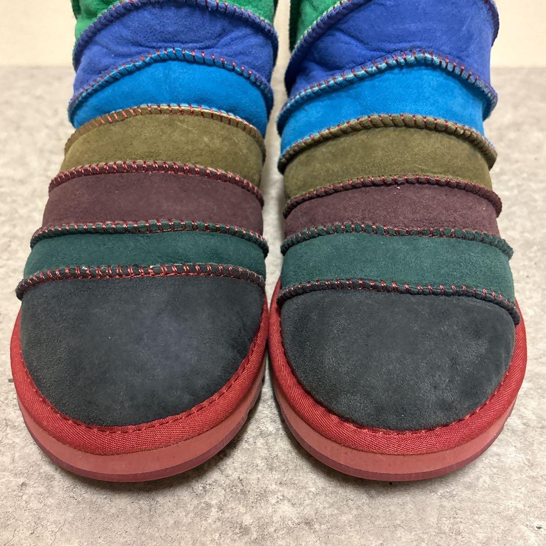 美品✨Estacion/エスタシオン　カラフルステッチ　ムートンブーツ M