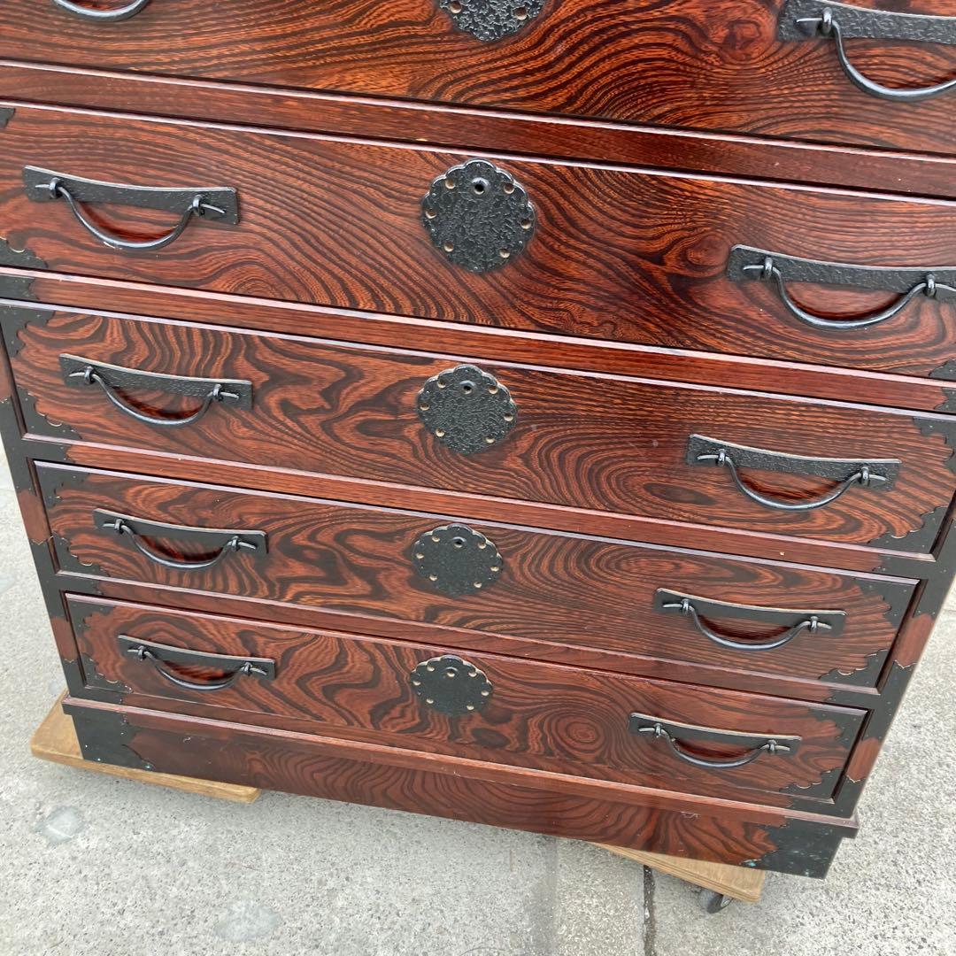 昭和レトロ 古家具 欅 仙台箪笥 7段8杯 引き出し箪笥 古家具 ビンテージ