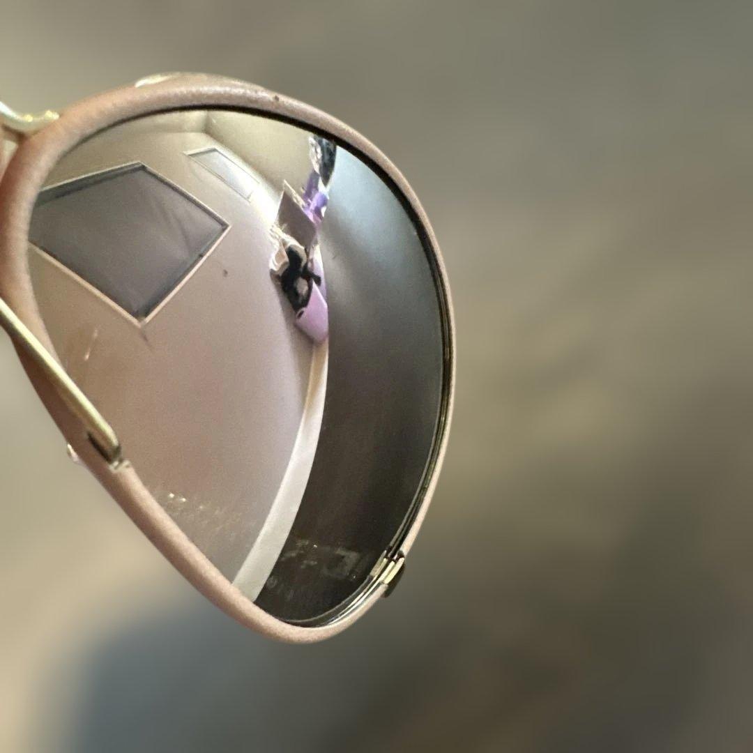 ピンク ラウンド型 サングラス イタリア製