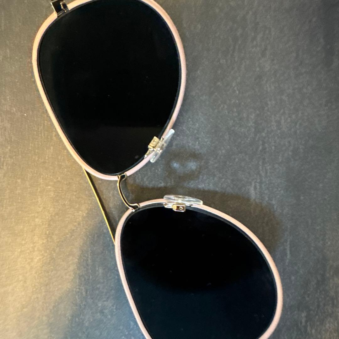 ピンク ラウンド型 サングラス イタリア製