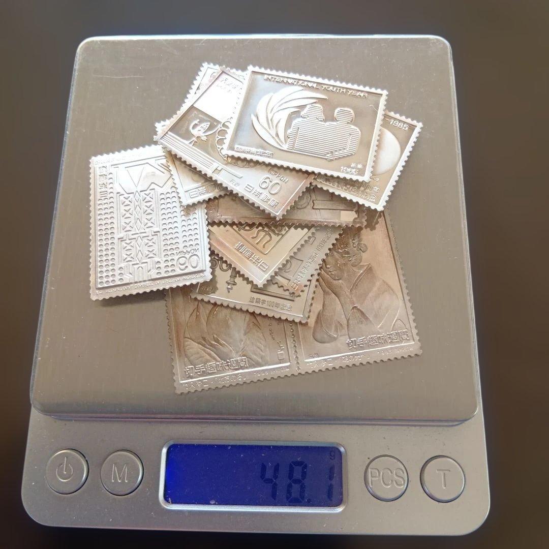 松本徽章工業　特別郵趣　純銀プレート　約48グラム