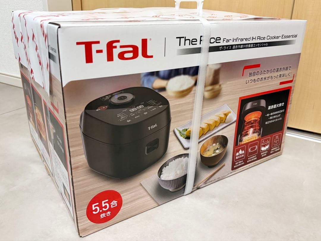 T-fal ザ・ライス 遠赤外線IH炊飯器エッセンシャル 5.5合 ブラック