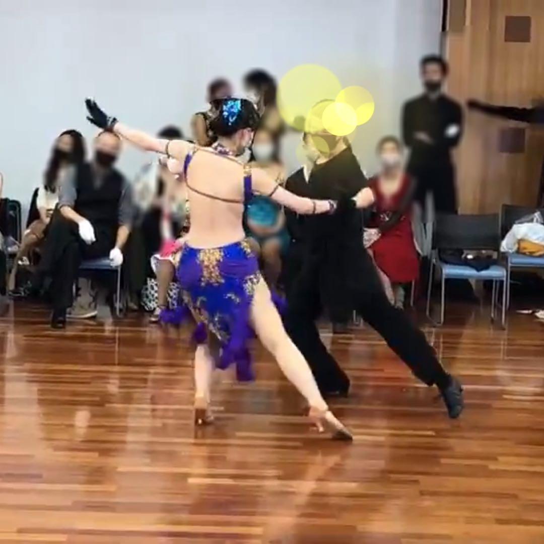 社交ダンス　ラテン　ドレス　フリンジ