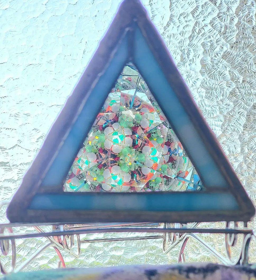 【Sankyo】ステンドグラスタイプ『オルゴール付き大型万華鏡』☆全長30cm☆