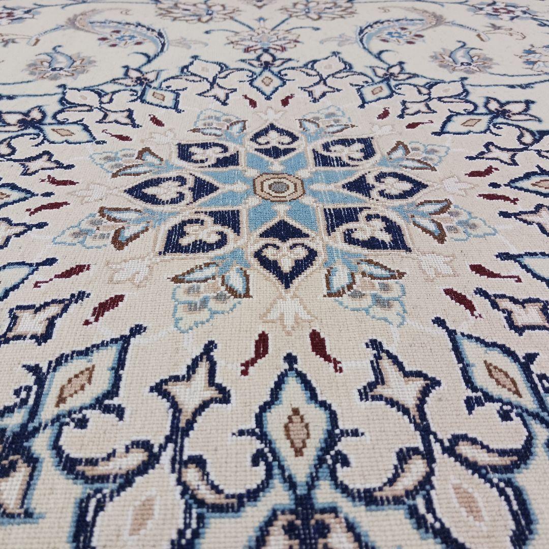 Y2601 最高級ペルシャ絨毯 イラン ナイン産 ウール 手織り 大判