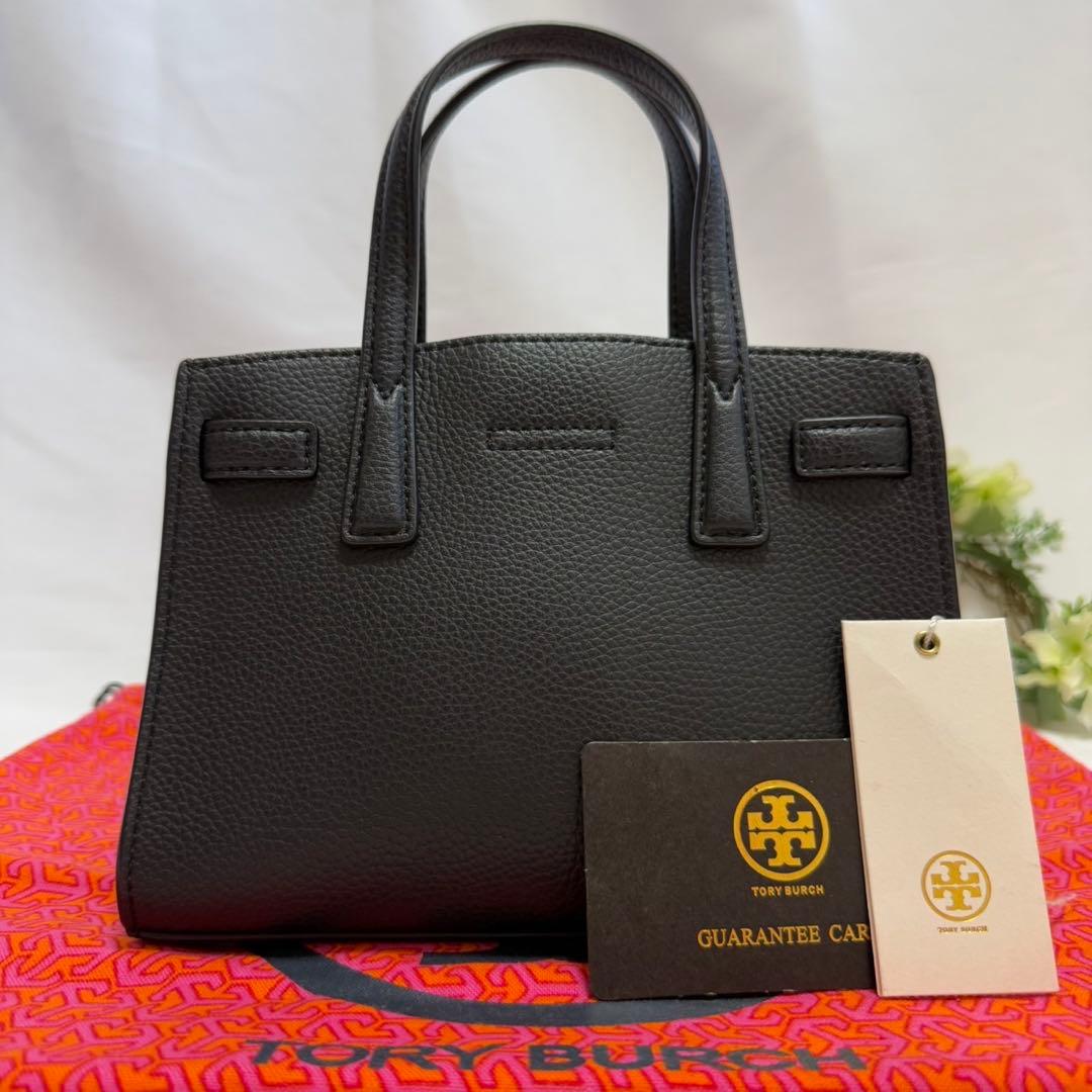 【新品同様】トリーバーチ ウォーカー マイクロサッチェル 2way バッグ 黒