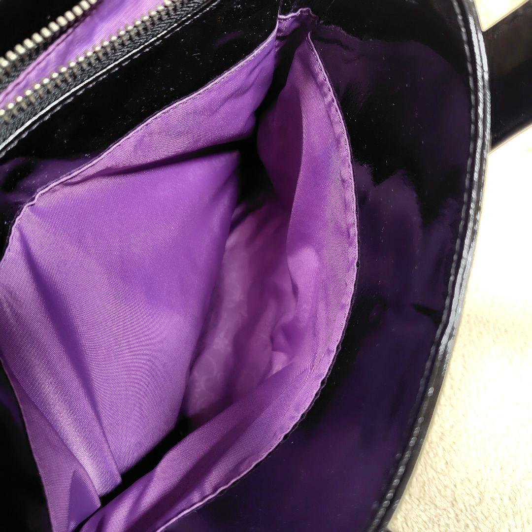 未使用級 アナスイ ショルダー ハンドバッグ バタフライ 蝶 エナメル チャーム