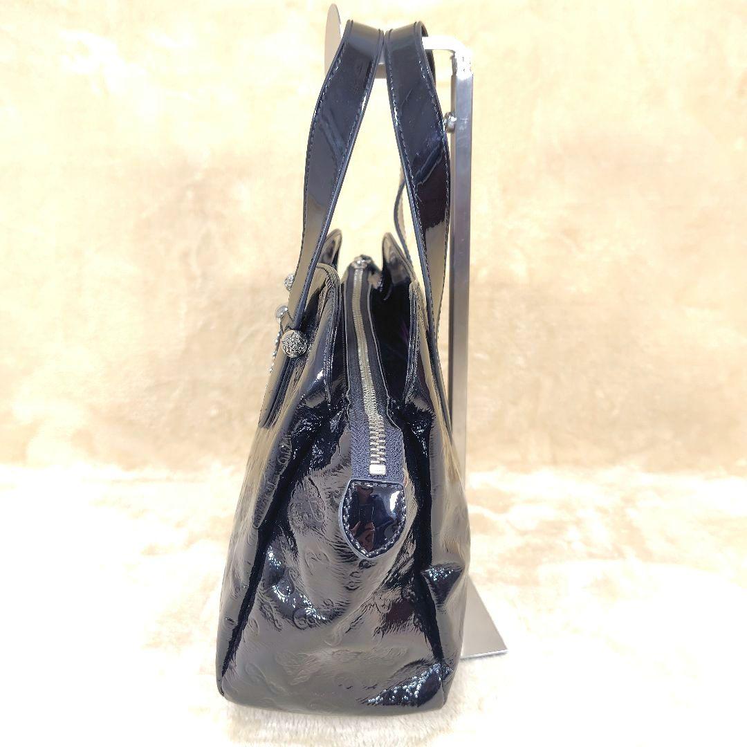 未使用級 アナスイ ショルダー ハンドバッグ バタフライ 蝶 エナメル チャーム