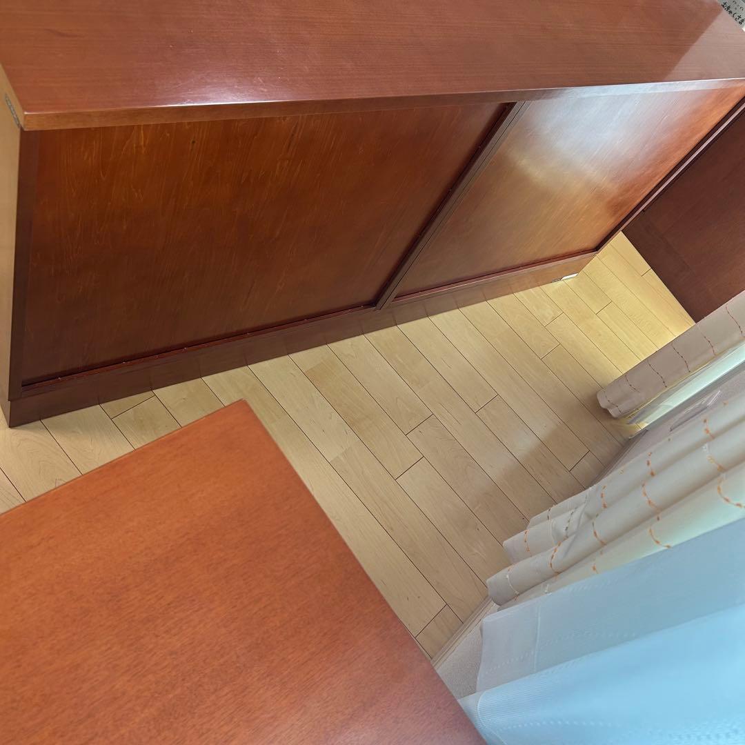 極希少カリモク　アラード　突板　ダイヤモンド貼り　サイドボード　キャビネット