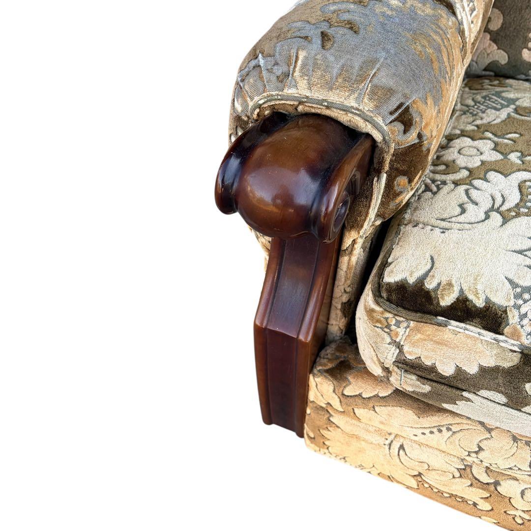 オールドカリモク 1人掛けソファ 金華山　昭和レトロ　ヴィンテージ