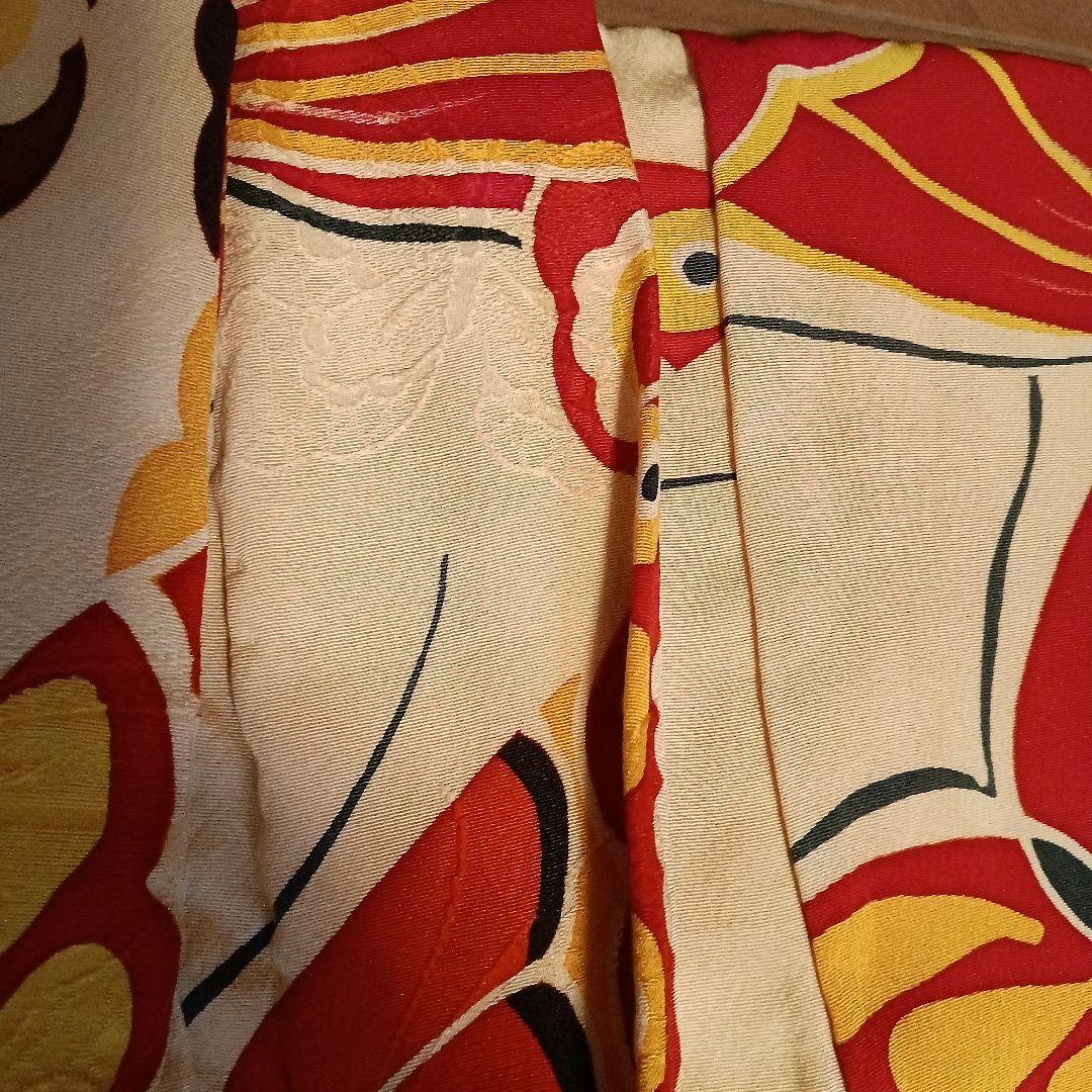 最終七五三5歳〜7歳正絹着物アンティーク誂え 4点セット♡昭和レトロ♡地紋有り