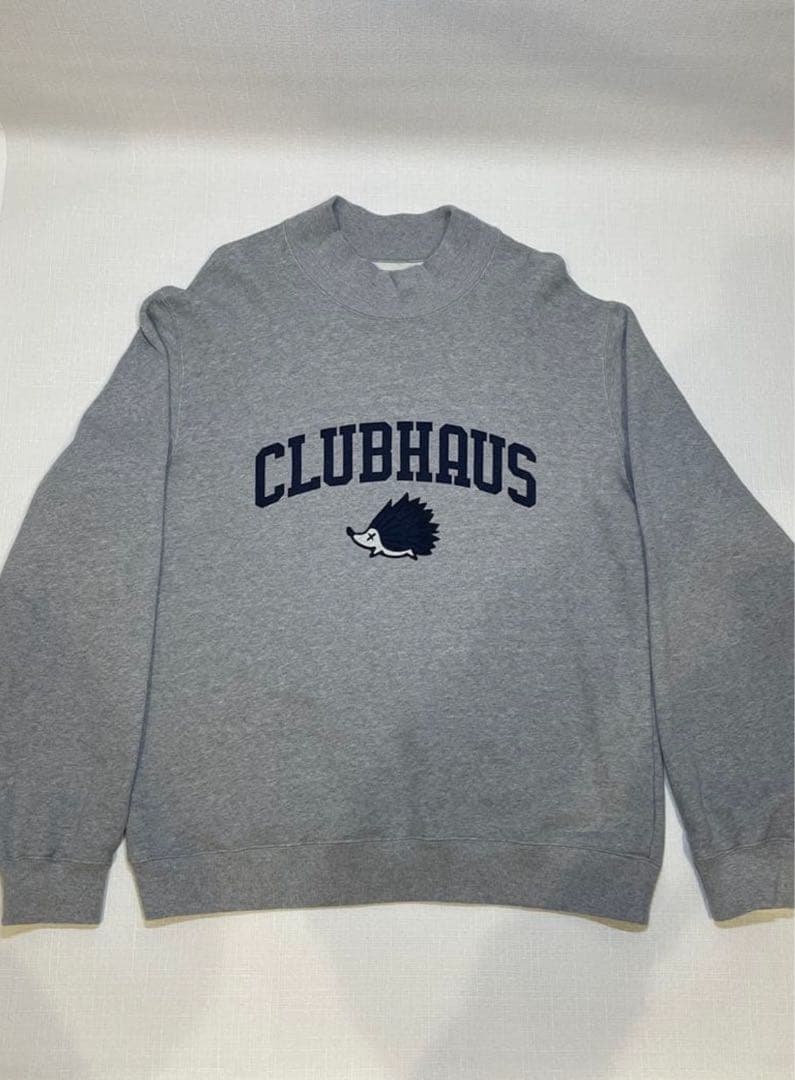 美品CLUBHAUS ハイネックスウェットグレー XL