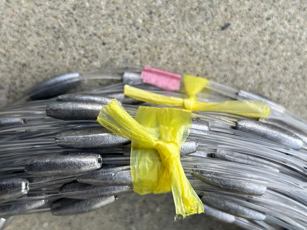 トローリング#ビシ鉛 50ｍ 2匁250個強力ナイロン80号2.03kg2束