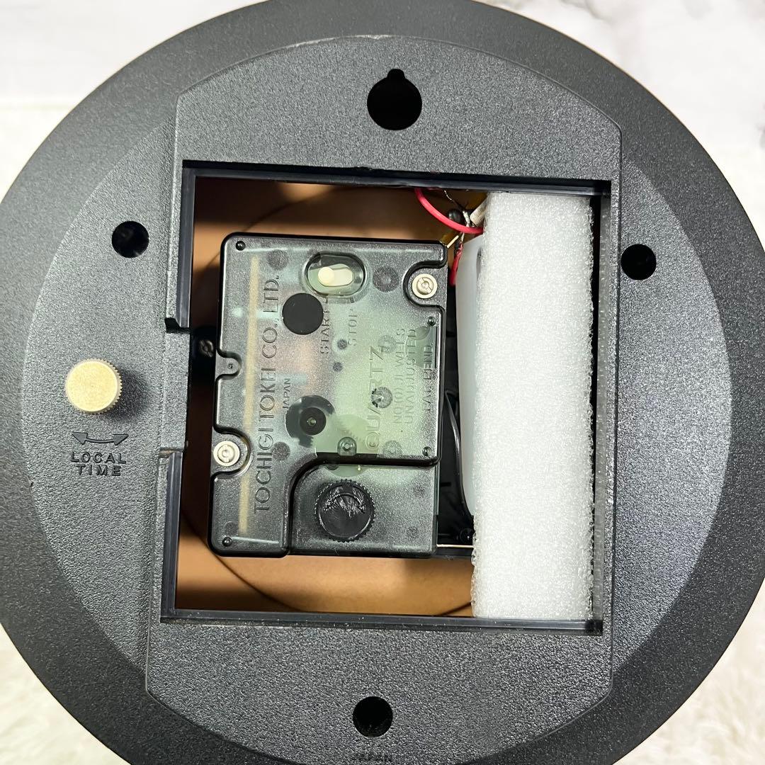 【YAESU ヤエス】QTR-24 ワールドクロック 世界時計 木製フレーム