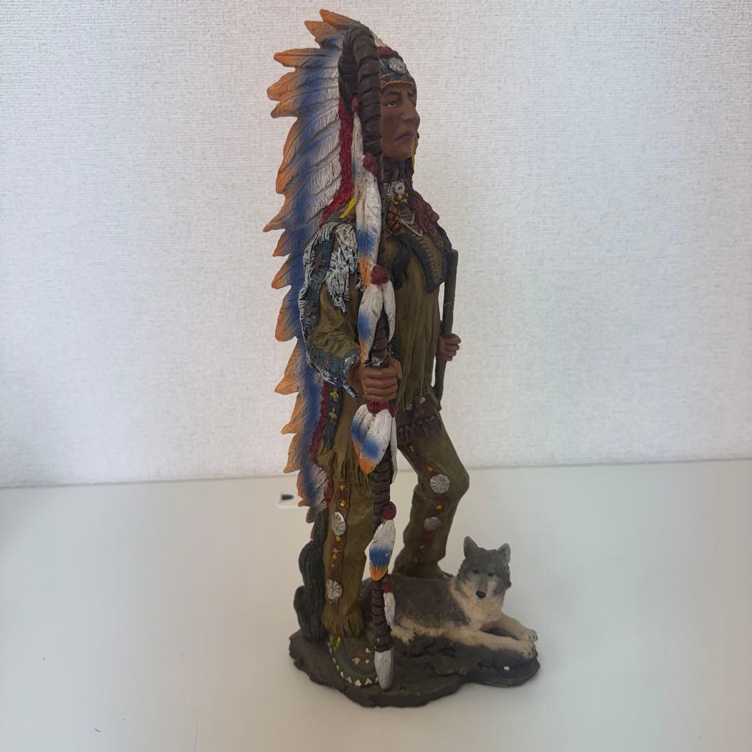 インディアン酋長像 樹脂製 約45cm