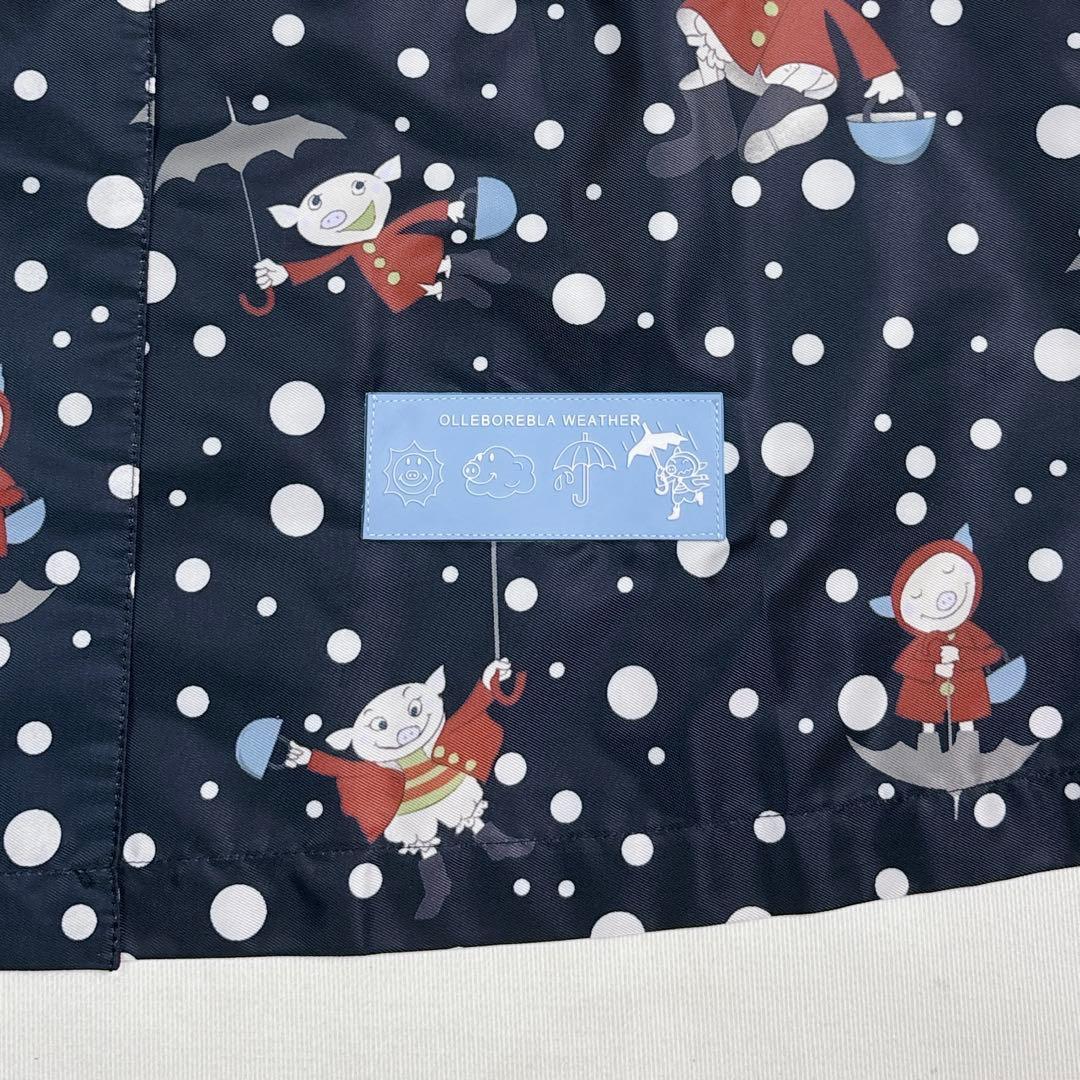 未使用級✨アルベロベロ レインコート ブラック ぶたさん ドット柄 刺繍 F