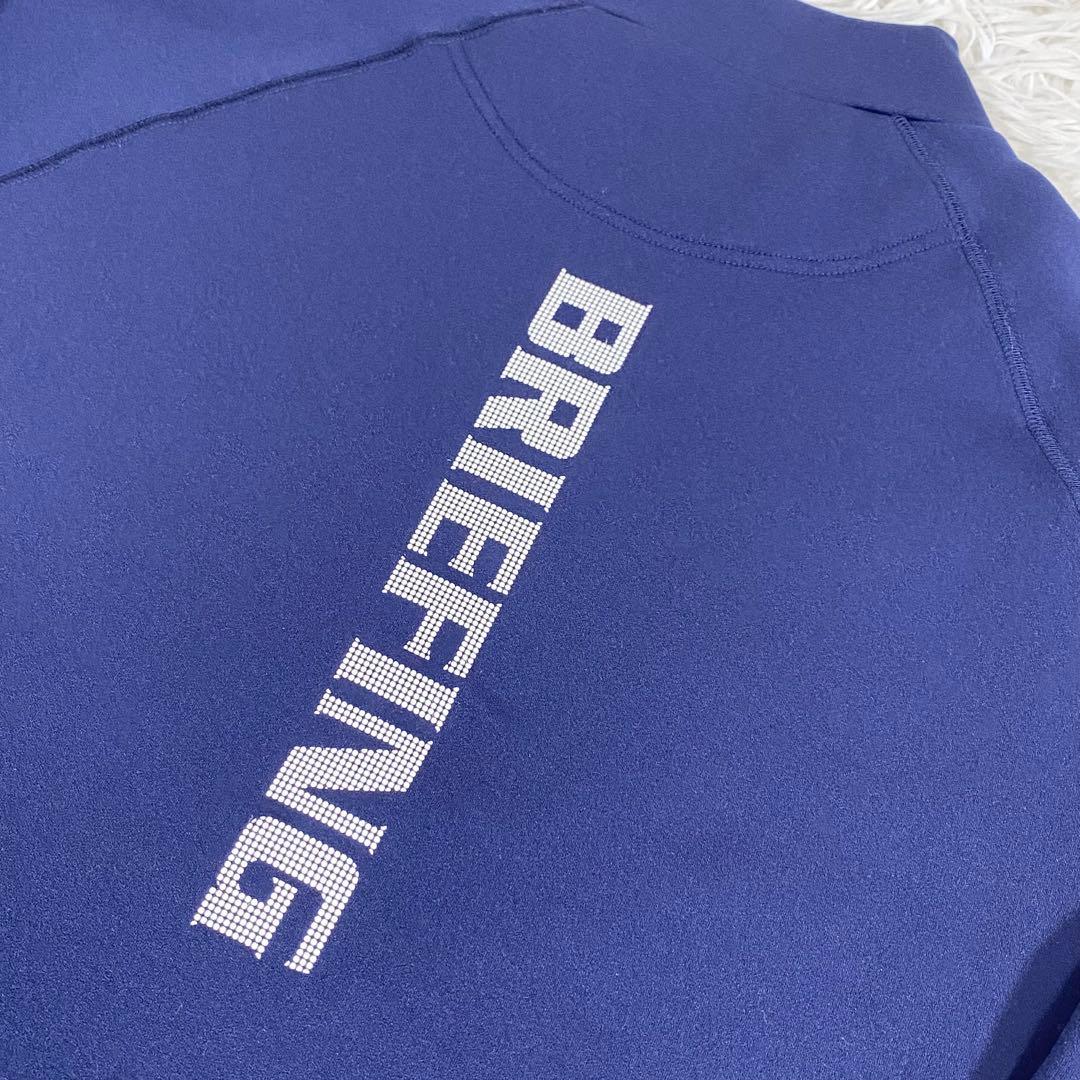 美品　BRIEFING ブリーフィング モックネック ハイネック 長袖　ネイビー