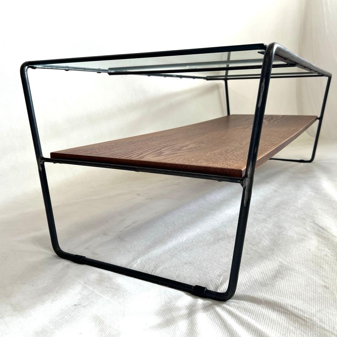 アデペシュ・ソコフ・アイアンガラステーブル・120cm