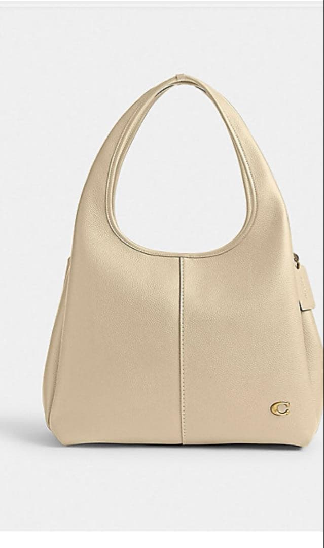 ち*坊様 ベージュ 合成皮革 ハンドバッグ　定価8万6千円