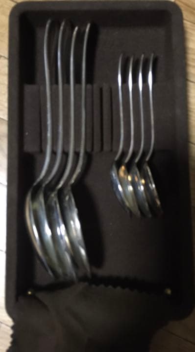 大幅値下げクリストフルパール、スプーン4本、コーヒースプーン4本込み