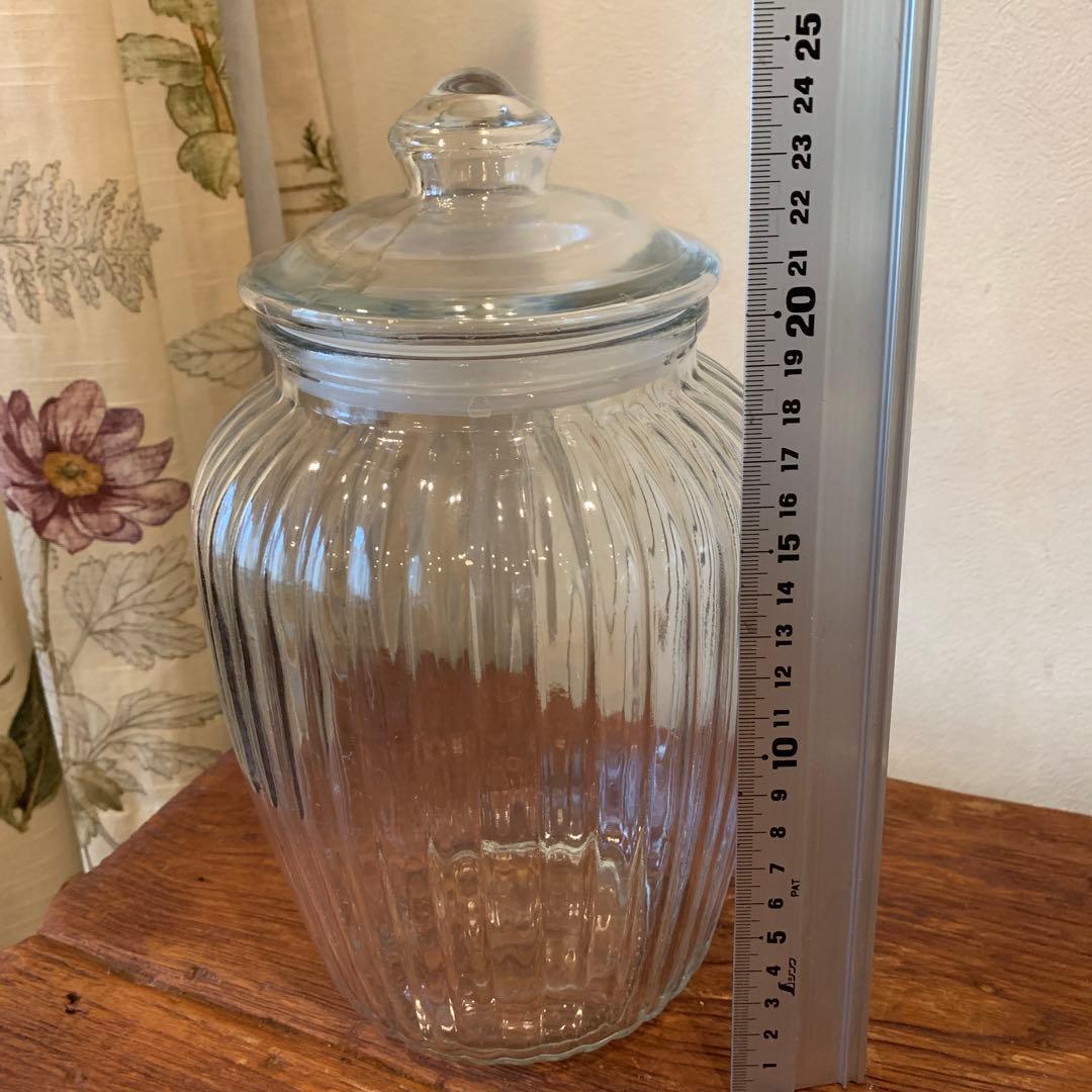 アメリカ製　アンカーホッキング ガラスキャニスター 3個セット